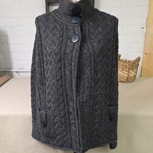 Blarney Woollon Mills Heavy Wool Grey Sweater Sizw XL